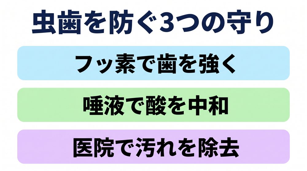 コーヒーと虫歯の関係は、歯が溶ける時間と戻る時間のつり合いで決まる